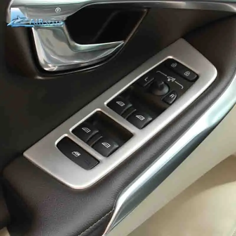 Для Volvo V40 Совершенно новая Рамка управления стеклоподъемником из алюминиевого сплава, оконный выключатель, Декор Панели Подлокотника, Наклейка для ремонта, Аксессуары 0