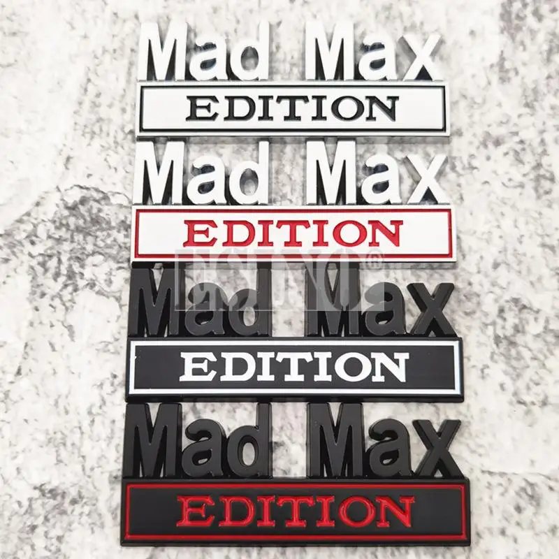 Автомобильный стайлинг 3D Mad Max Edition Металл Хром Цинковый сплав Клейкая эмблема Декоративный значок Забавная наклейка автоаксессуар 0