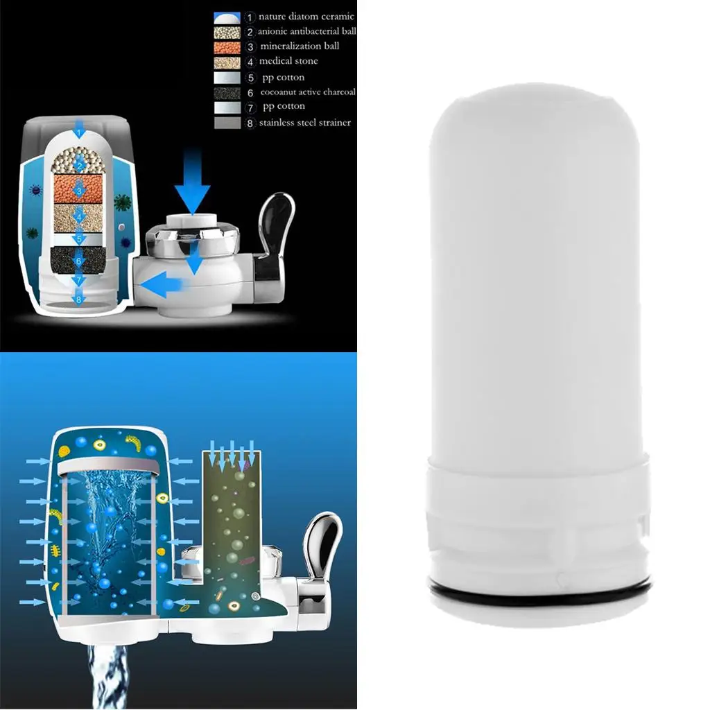 Керамический кран, фильтр для воды, моющийся для домашней кухни, 4,2x8,7 см 0