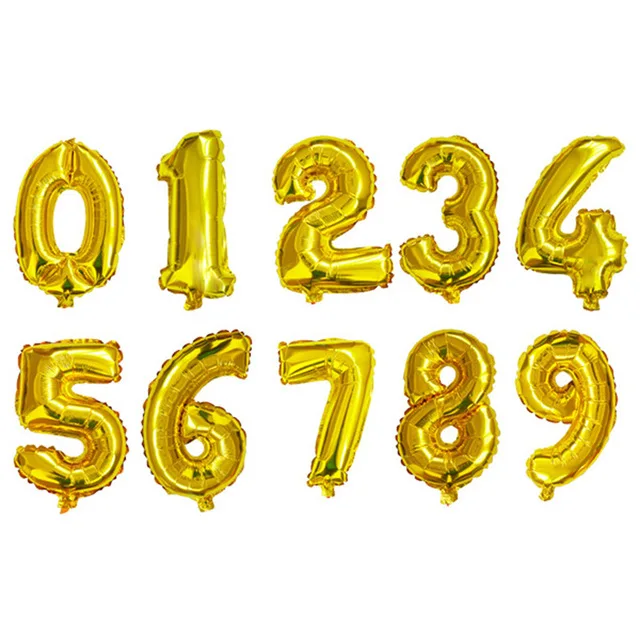 1шт 16/32/40-дюймовый цифровой воздушный шар с большим номером из фольги, украшения для свадьбы, дня рождения, украшения для детского душа, воздушные шары 2