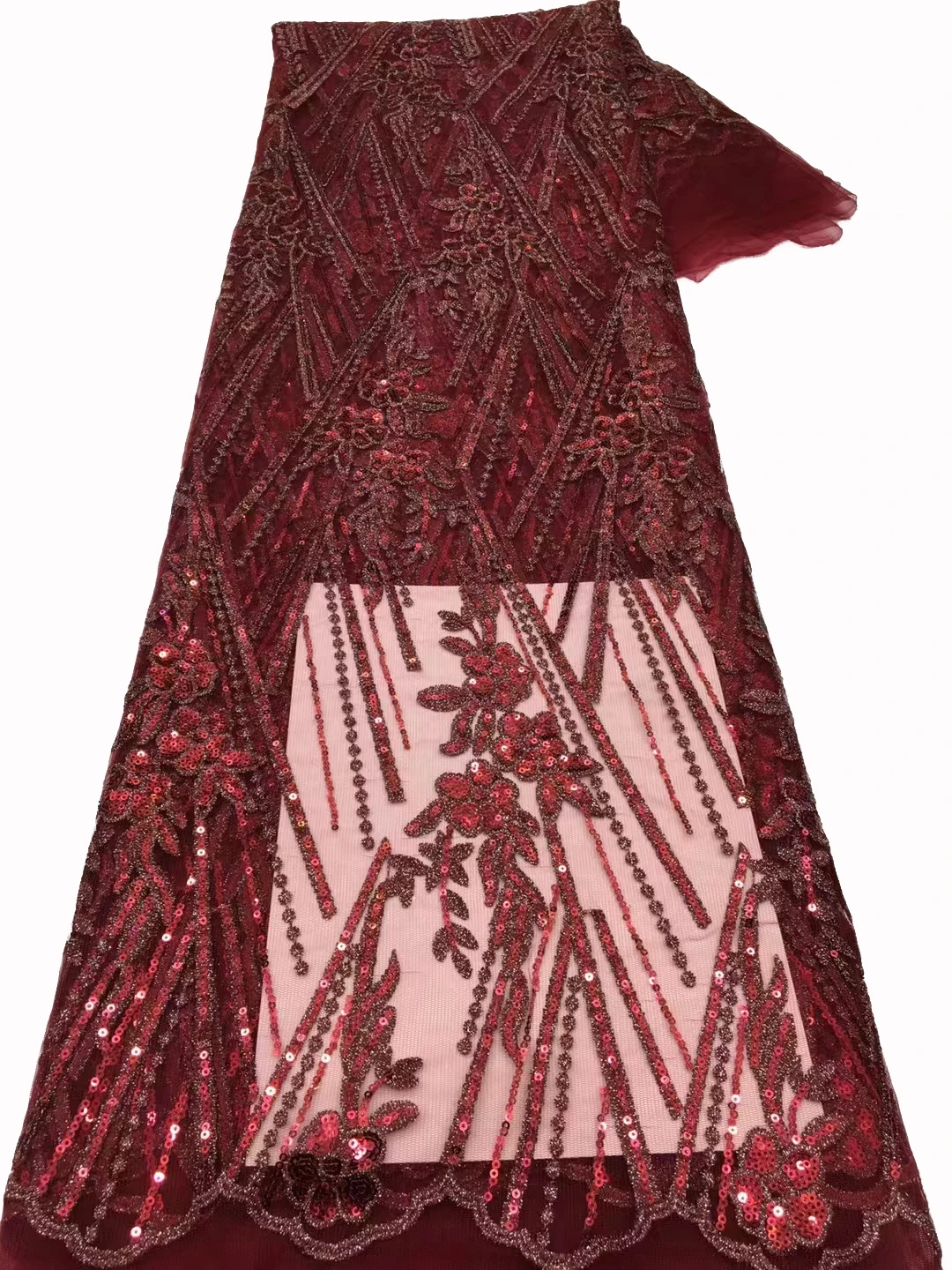2023 классическая кружевная вышивка, тюль, вышивка блестками, элегантные женские кружевные платья чонсам, ткань для платья 5 ярдов 3