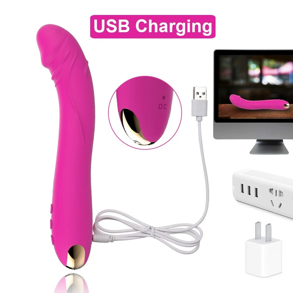 AV-флешка с многочастотной сильной вибрацией, USB-зарядка, Силиконовые Секс-товары для взрослых, Забавное Оборудование для массажа при мастурбации 5