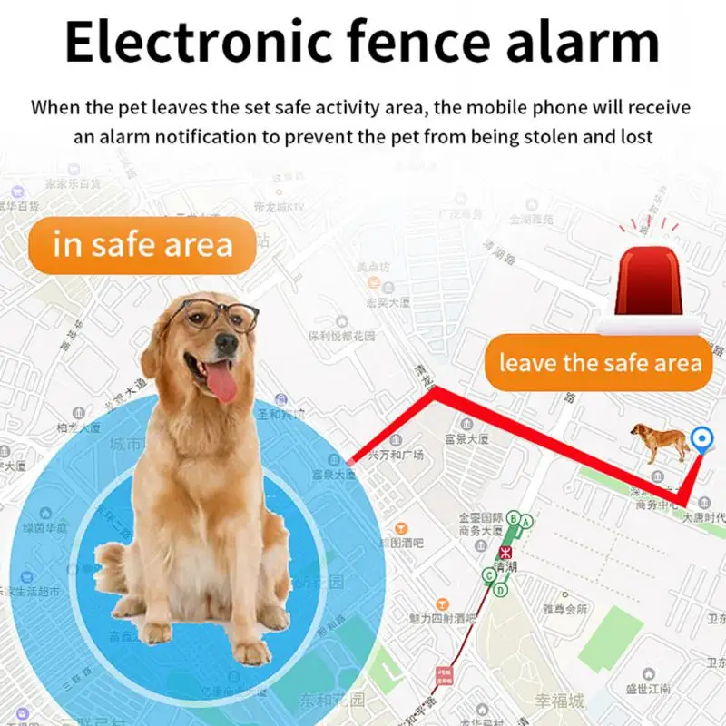GPS-трекер для домашних животных, умный локатор, Водонепроницаемое устройство защиты от потери, Носимый GPS-позиционирующий ошейник, приложение для сигнализации, GPS-трекер для кошки, собаки 5