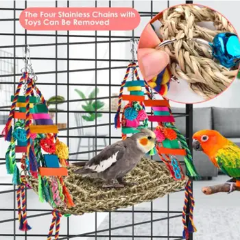 Игрушки для попугаев из ротанга, качающиеся птицы, грызущие игрушки для неразлучников, товары для домашних животных