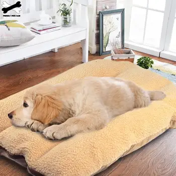 Зимний коврик для собаки, утепленная подушка для домашних животных, одеяло, теплые флисовые подстилки для щенков и кошек, коврик для маленьких больших собак и кошек
