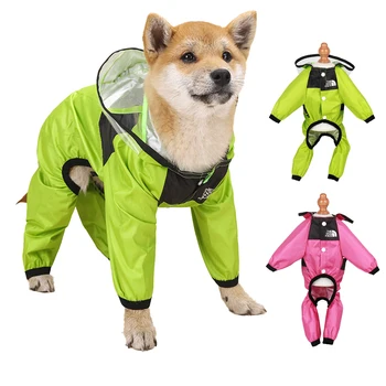 Дождевик для собак, прозрачное водонепроницаемое пальто для собак, комбинезон с капюшоном, водонепроницаемая одежда для собак, Куртка для кошек, товары для домашних животных