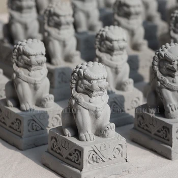 Силиконовая форма для изготовления декора из бетона и эпоксидной смолы, традиционный китайский дизайн в форме каменного льва, Форма 