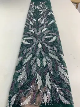кружевная ткань с вышивкой CiCi-1228.6802 с пайетками, красивая кружевная ткань с пайетками в нигерийском стиле для вечернего платья