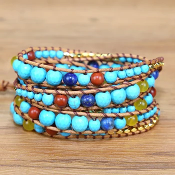 2023 Новые Уникальные женские браслеты из натурального камня, необычные женские браслеты в стиле Бохо, подарочные украшения, прямая доставка