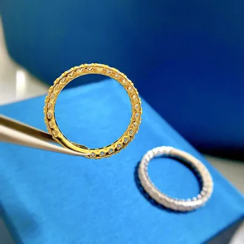 Ювелирные изделия 2023 новый 925 Серебряный Европейский и американский простой полый в форме сердца, большие кольца для женщин Алмаз углеродного спаривание
