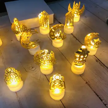 Лампа для вечеринки Креативной формы, Выдалбливающийся дизайн, Железная светодиодная свеча, ночник, украшение рабочего стола, товары для дома 2023