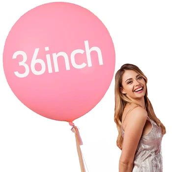 10шт 36-дюймовых латексных воздушных шаров, большой круглый воздушный шар на день рождения, свадебные украшения для детского душа.