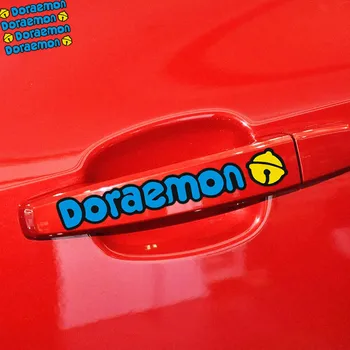 13*2 см 4ШТ Мультфильм Doraemon Милые Аниме Автомобильные Наклейки Украшение Для Дверной Ручки Автонастройка Стайлинга C40