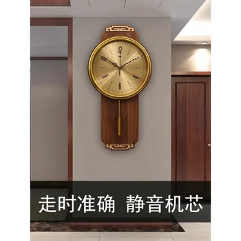 Новые часы в китайском стиле, настенные часы для гостиной, роскошные часы, атмосферный календарь, креативный простой настенный перфоратор-fr