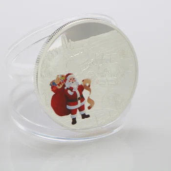 Счастливого Рождества Санта Клаус Оленьи Сани На Новый Год Памятная Монета Сувенир 2019 Новый