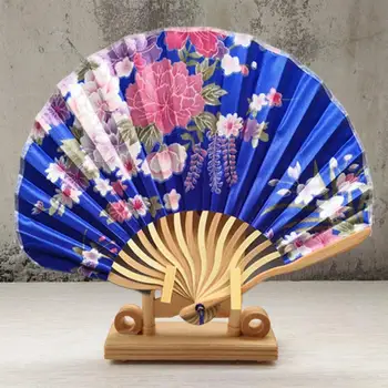 Декоративное кимоно с цветочным принтом в японском стиле, ручной вентилятор для гостиной
