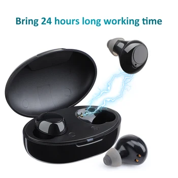 Ушной Слуховой USB Перезаряжаемый Мини-Аппарат Невидимый Помощник С Регулируемым Тоном Звукоусилителя Здравоохранение