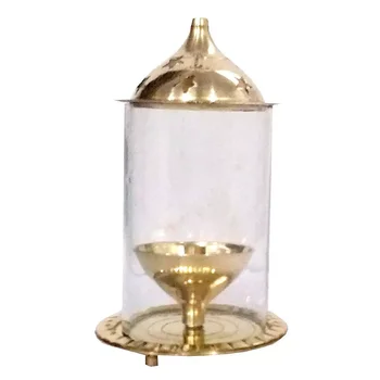 Масляная подвесная лампа Долговечный фестивальный домашний декор Размер 4,5 дюйма Для фестивального домашнего декора Светло-коричневый цвет