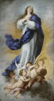 оптовая продажа живописи # ТОПОВОЕ религиозное ИСКУССТВО # Мадонна ангел # La Inmaculada Concepcion de Aranjuez # печать на холсте, картина маслом