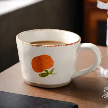 Фарфоровая кружка с ручной росписью, керамическая кофейная чашка