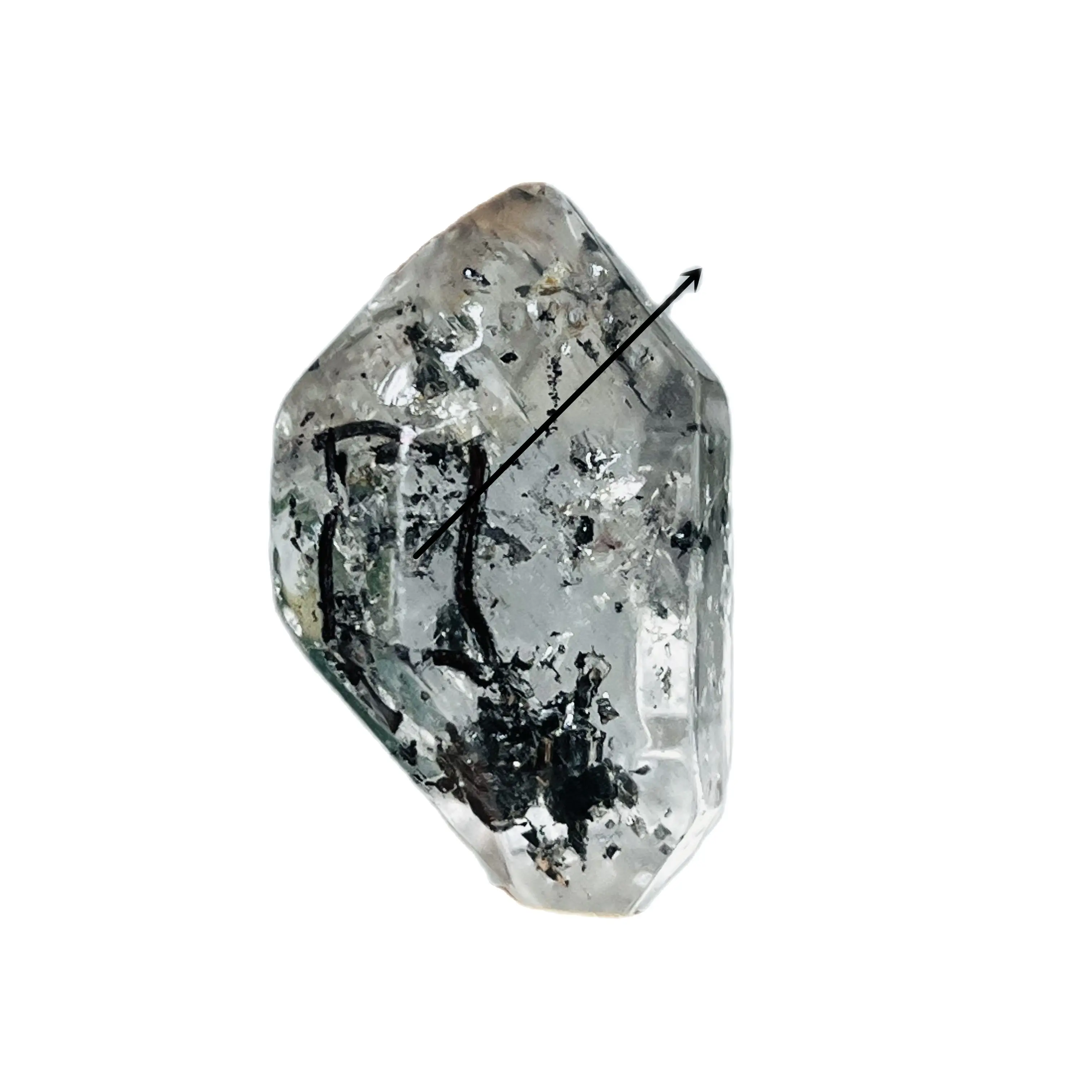 США Натуральный Черный Зыбучий Песок Herkimer Diamond & Water Желчный Пузырь Счастливый Драгоценный Камень Амулет Украшение Дома Кристалл Исцеляющий Камень 0