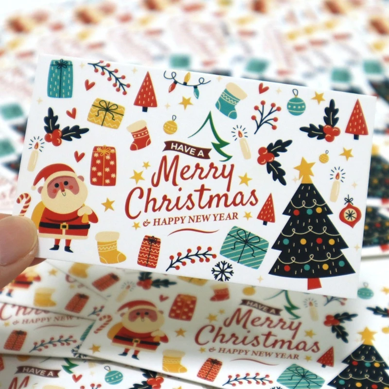 50 штук Поздравительная открытка с теплым фестивалем Рождественская открытка с благодарностью Клиентские открытки с пожеланиями Подарок учителя для любимого читателя 0