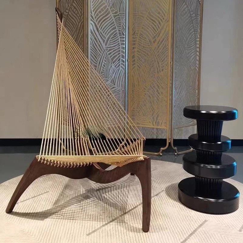 Парусный стул из массива дерева, дизайнерский стул для игры на арфе, художественное творчество, кресло для отдыха в спальне 0