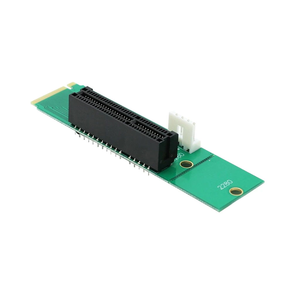 Ключ NGFF M.2 M к Плате PCI-E 4X Riser Card M.2 Порт SSD 2260 2280 к Преобразователю для Майнинга PCIE M.2 к Адаптеру PCIE с 4-Контактным Кабелем Питания 0