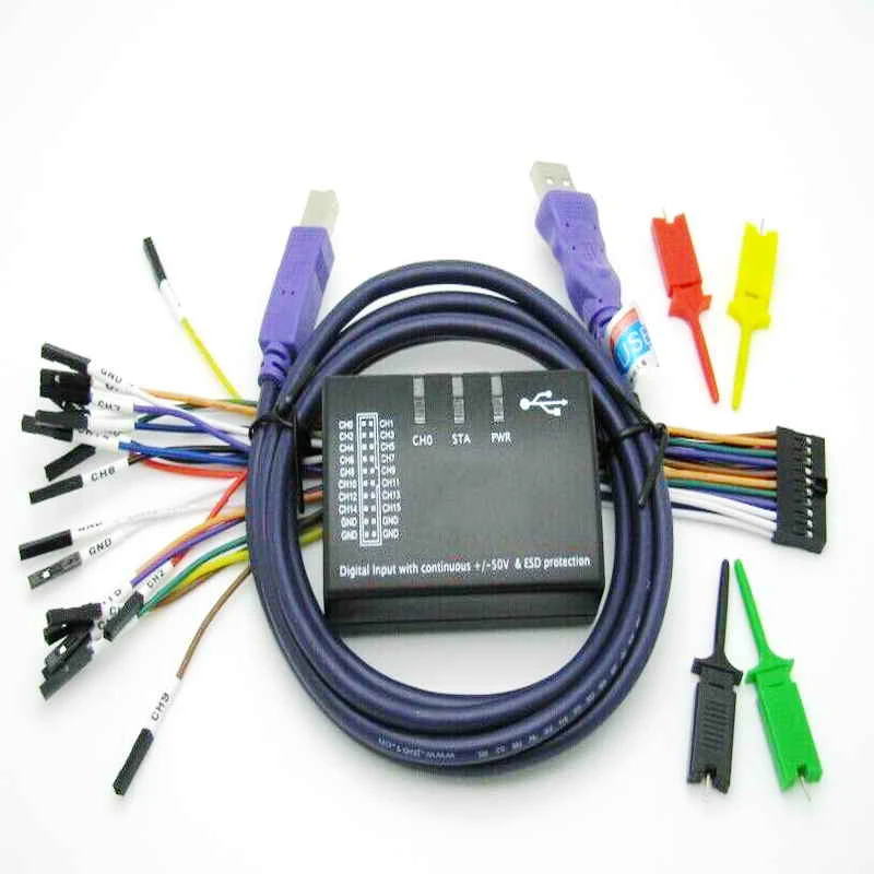 USB Logic Analyzer Мультисистемная совместимость Официальная версия Частота дискретизации 100 МГц 16 каналов для ARM FPGA 1