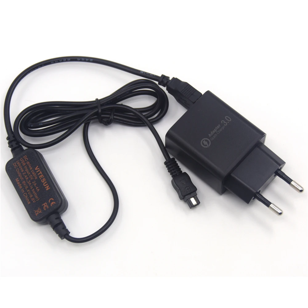 AC-L200 AC-L25A Power Bank USB Кабель + Адаптер для зарядки Sony DSC-HX1 DCR-UX5 UX7 HDR-XR100 NEX VG30 VG900 DEV-50 FDR-AX33 V700 2