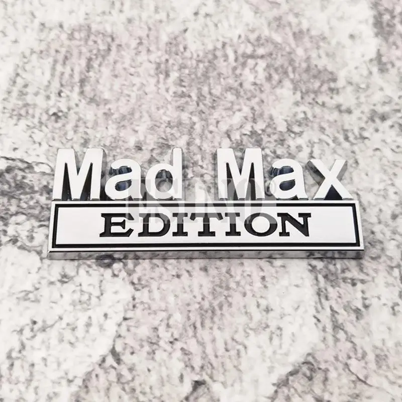 Автомобильный стайлинг 3D Mad Max Edition Металл Хром Цинковый сплав Клейкая эмблема Декоративный значок Забавная наклейка автоаксессуар 2