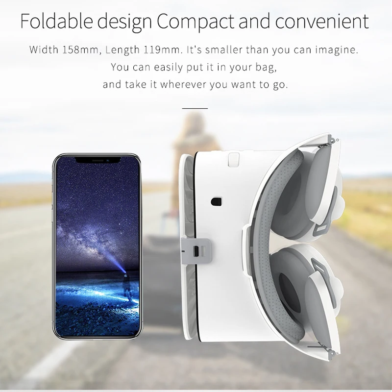 Новейшие Очки BoBo VR Z6 3D Виртуальной Реальности Беспроводная Bluetooth VR Гарнитура Шлем Для iPhone Android Смартфон 4,7-6,2 дюйма 2
