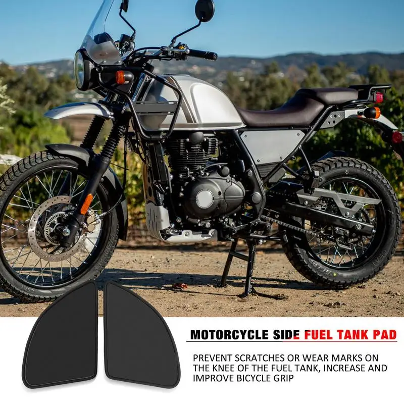 Боковая накладка топливного бака мотоцикла, 2 шт., Защитные накладки, Боковые наклейки из высокопрочной резины для Royal Enfield Himalaya 400 2021 3