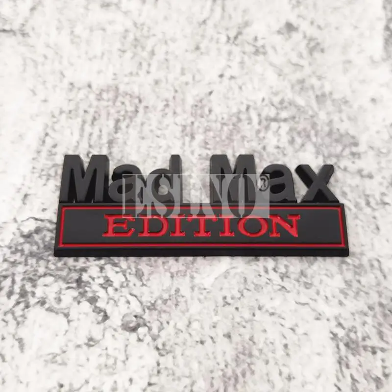 Автомобильный стайлинг 3D Mad Max Edition Металл Хром Цинковый сплав Клейкая эмблема Декоративный значок Забавная наклейка автоаксессуар 3