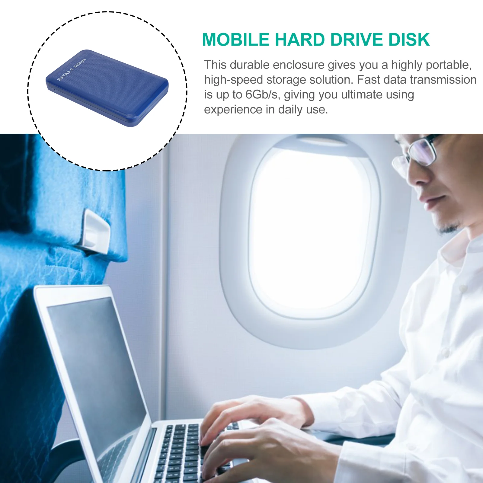2,5-дюймовый Корпус жесткого диска USB, корпуса для жестких дисков, Внешние накопители, Портативный SSD-накопитель, адаптер 3.0 3