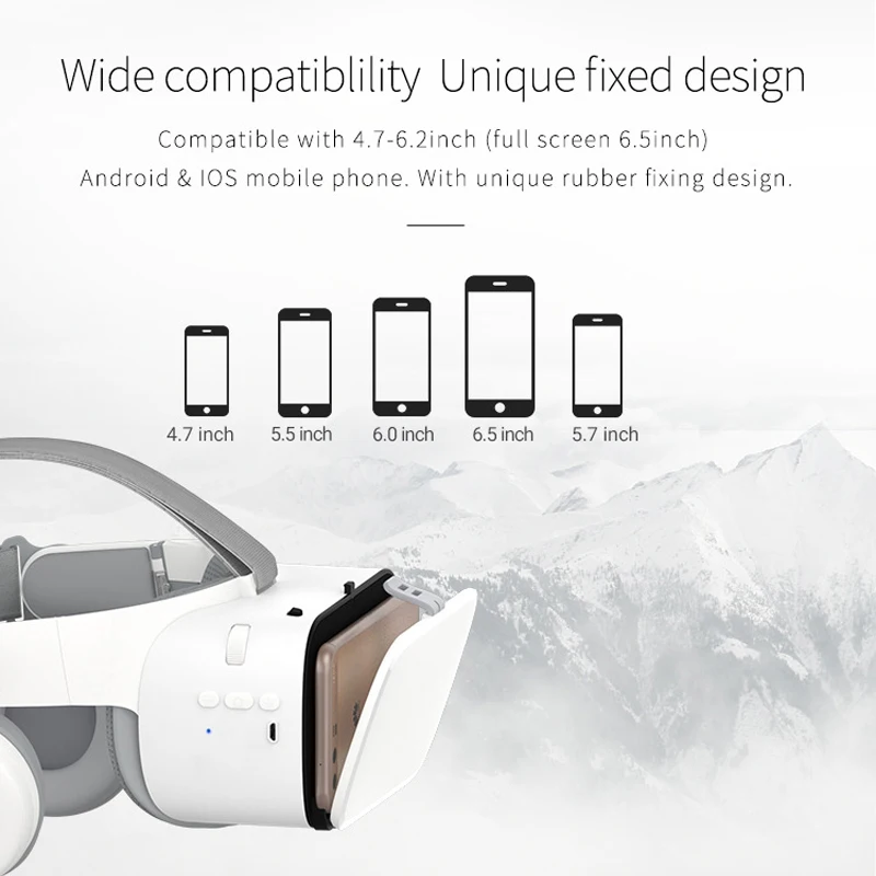 Новейшие Очки BoBo VR Z6 3D Виртуальной Реальности Беспроводная Bluetooth VR Гарнитура Шлем Для iPhone Android Смартфон 4,7-6,2 дюйма 3