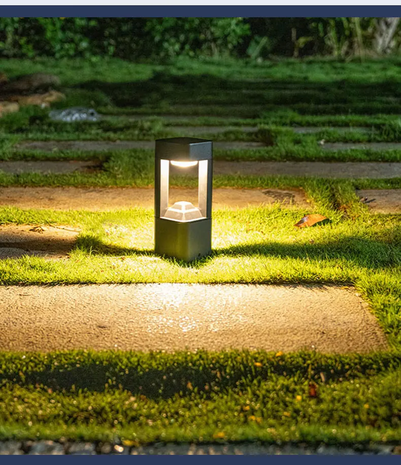 Наружные Европейские Светодиодные садовые фонари Декоративная Электрическая лампа для газона, Водонепроницаемая Современная ландшафтная лампа 3