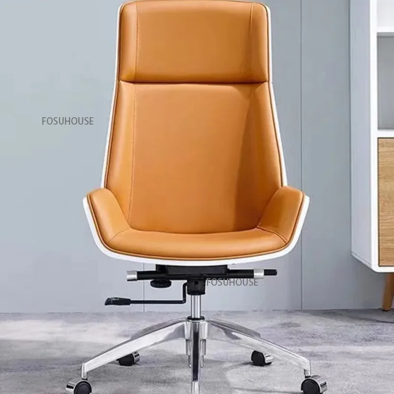 Легкое Роскошное Компьютерное кресло, Современное Простое офисное кресло с высокой спинкой, Вращающееся для кабинета, Офисная мебель из массива Дерева, Кресло Босса 4