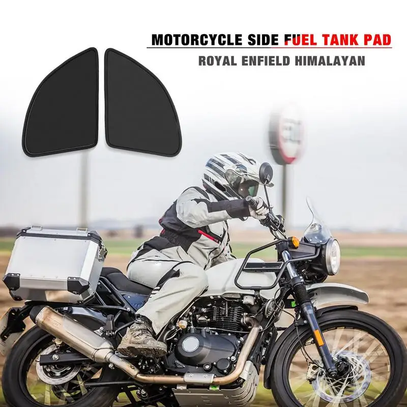 Боковая накладка топливного бака мотоцикла, 2 шт., Защитные накладки, Боковые наклейки из высокопрочной резины для Royal Enfield Himalaya 400 2021 4