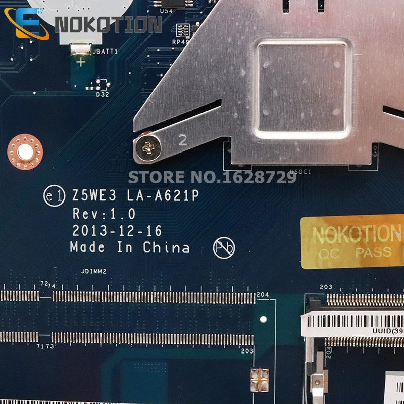 NOKOTION Z5WE3 LA-A621P Материнская плата для ноутбука Acer aspire E1-510 NBC3A11001 NB.C3A11.001 Материнская плата SR1SF N2920 CPU полный тест 4