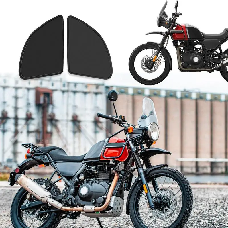 Боковая накладка топливного бака мотоцикла, 2 шт., Защитные накладки, Боковые наклейки из высокопрочной резины для Royal Enfield Himalaya 400 2021 5