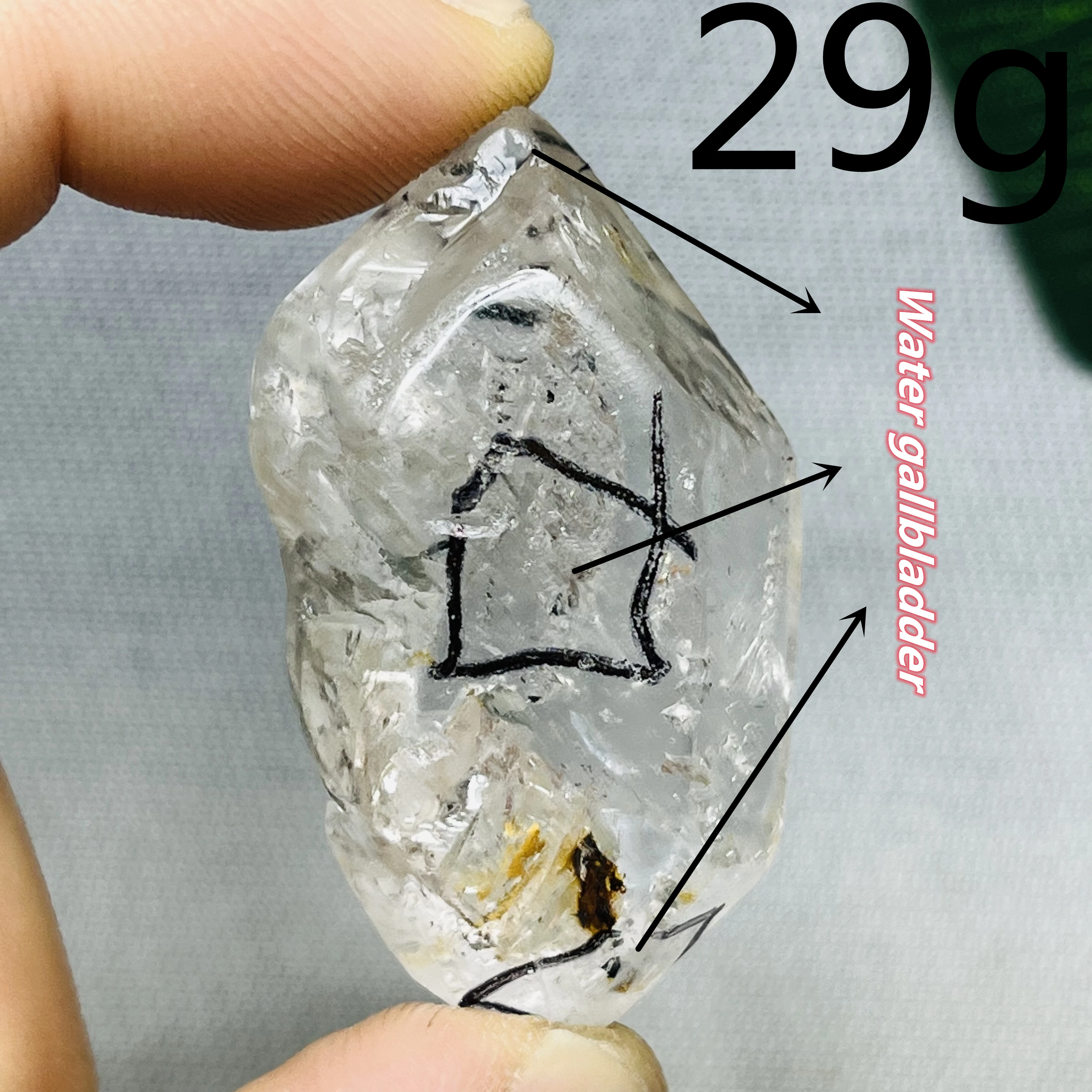 США Натуральный Черный Зыбучий Песок Herkimer Diamond & Water Желчный Пузырь Счастливый Драгоценный Камень Амулет Украшение Дома Кристалл Исцеляющий Камень 5
