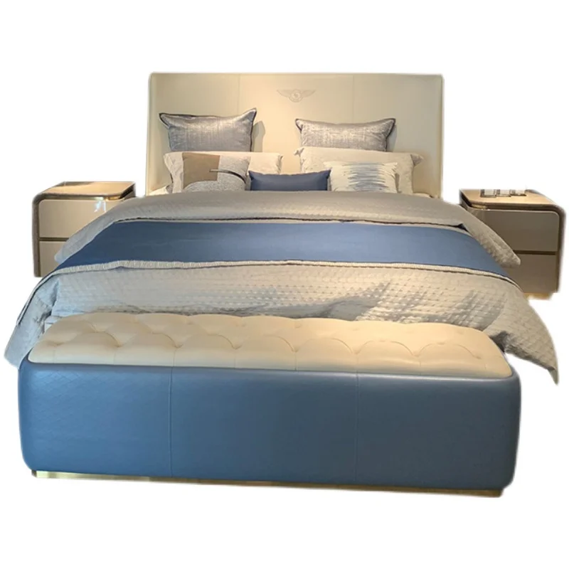 Главная спальня с большой кроватью, роскошная модель номера, простая кровать в спальне, высококачественная мебель 5