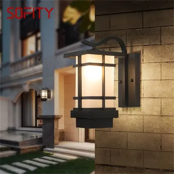 Современный светодиодный настенный светильник SOFITY, уличное бра, водонепроницаемое внутреннее освещение для веранды, балкона, прохода во дворе виллы