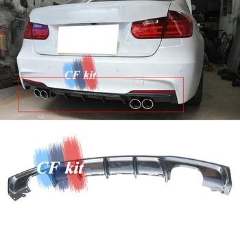 CF Kit Задний диффузор из настоящего углеродного волокна для BMW F30 F31 2012-2018 M Sport Bumper Lip Car Styling