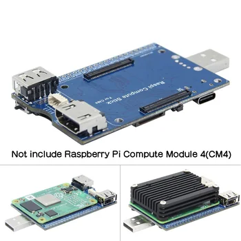 Плата ввода-вывода Raspberry Pi CM4 с радиатором для вычислительного модуля Raspberry Pi 4