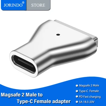 Конвертер из цинкового сплава JORINDO Magsafe 2 для мужчин и женщин Type-C, магнитный адаптер для быстрой зарядки Macbook PD