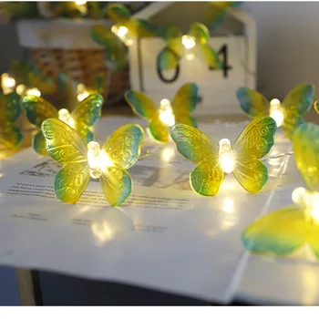 Светодиодные световые гирлянды Креативное Моделирование Бабочек Украшение дома для свадебных праздников на батарейках Декор для вечеринок в помещении на открытом воздухе