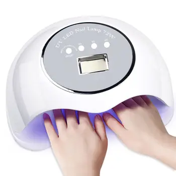 BQ72W УФ-светодиодная лампа для ногтей, отверждающая гель-лак для ногтей двумя руками, двойная светодиодная сушилка для ногтей с 36 светодиодами