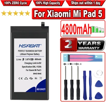 Аккумулятор HSABAT 4800mAh BN4E BN4D для аккумуляторов планшетов Xiaomi Mi Pad 5.Одна машина, две батареи
